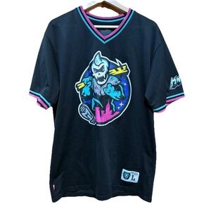 Miska Cycotiks MNWKA Keep Watch Worldwide Baseball Jersey Size‎ Large RARE EUC